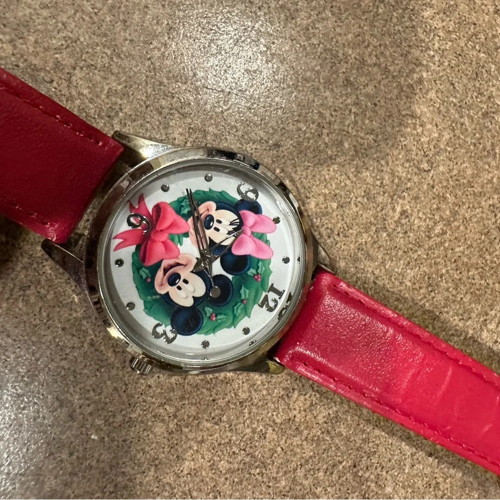 Ina Beige and Red Leather Strap